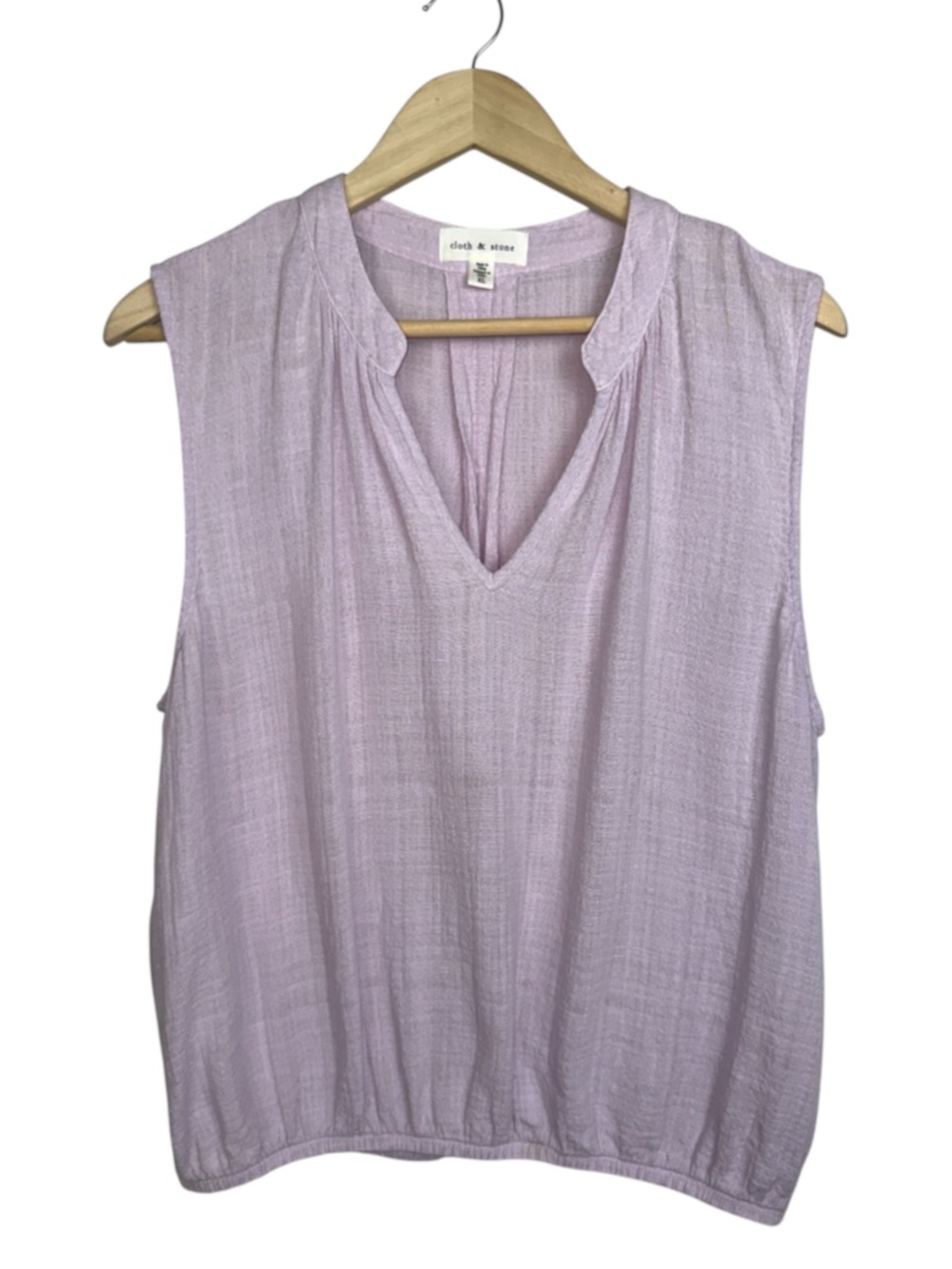cloth & stone Sleeveless Cotton Gauze Top in Lavender